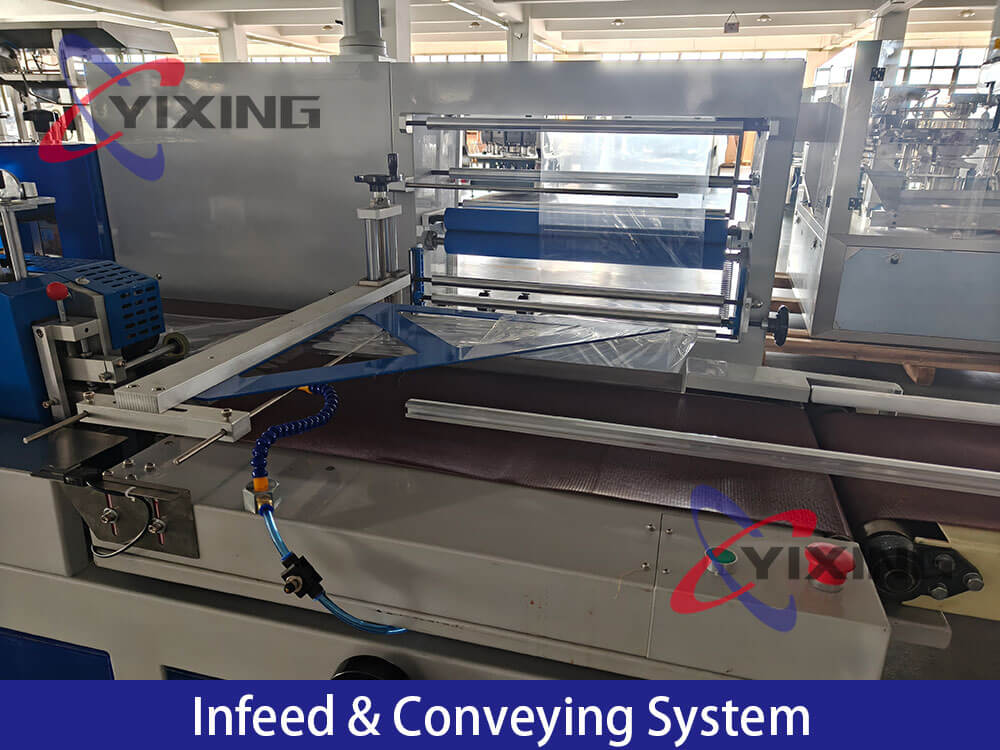 High Speed L bar Shrink Wrap Machine Infeed & Conveying System