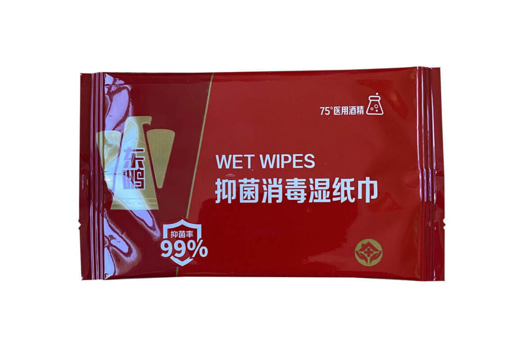 Flow Wrap Wet Tissue Packing Machine Sample